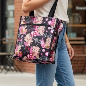 Betty Boop Black and Pink Tote Bag